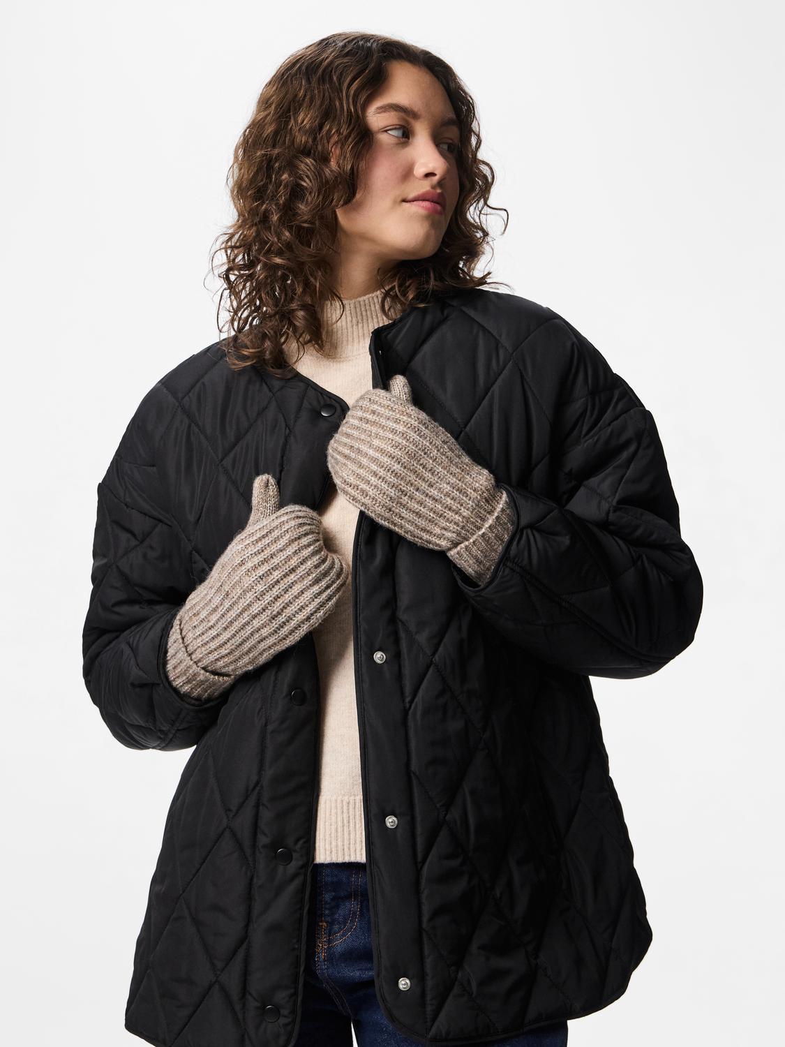PCMILLA Mittens - Medium Grey Melange - VERO MODA & VILA Bergvik